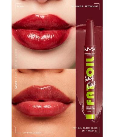 NYX Professional Makeup Fat Oil Slick Click Shine Lip Balm - 03 No Filter Needed & 11 In A Mood - Buy Online on GoSupps.com