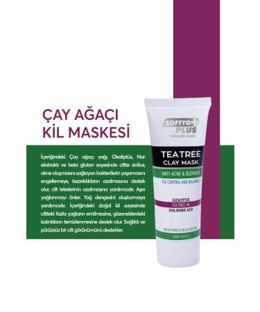 Softto Plus TEA TREE ANTI-ACNE CLAY MASK 100 ML - Buy Online on GoSupps.com