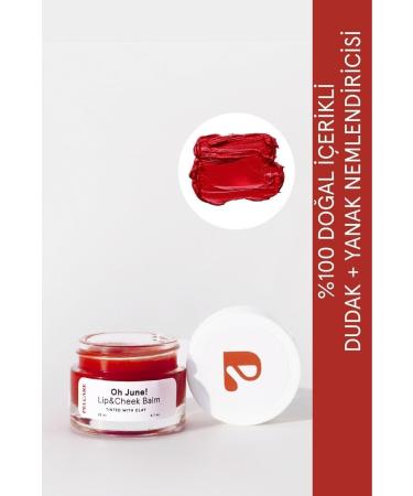Pelcare Oh June Lip & Cheek Balm - Natural Color Tinted with Beetroot and Clay