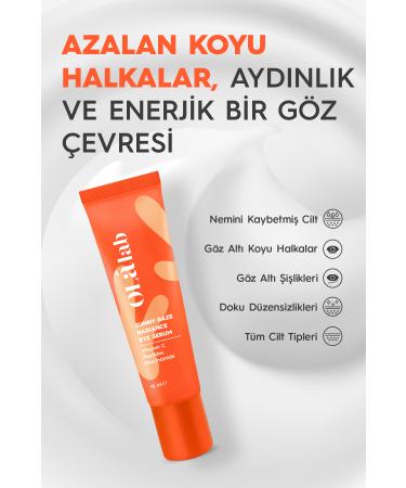 OlaLab Anti-Puffiness Dark Circle Brightening Vitamin C & Peptide Eye Cream 15 ml - Buy Online on GoSupps.com