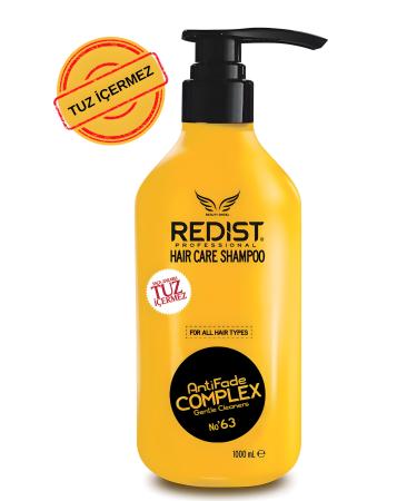 Redist Effective Against Sensitive and Damaged Hair Salt-Free & Sulfate-Free Shampoo - Vegan Formula 1000 ml