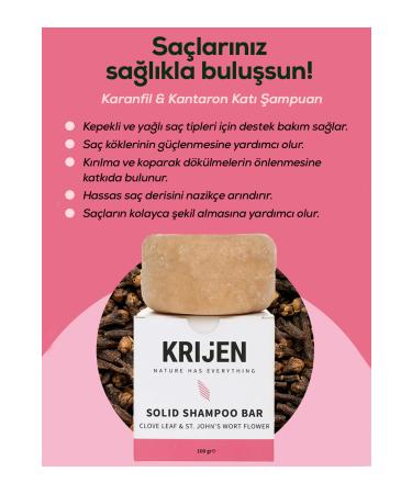 Krijen Carnation & St. John's Wort Solid Shampoo 100 gr - Buy Online on GoSupps.com