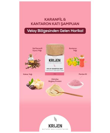 Krijen Carnation & St. John's Wort Solid Shampoo 100 gr - Buy Online on GoSupps.com
