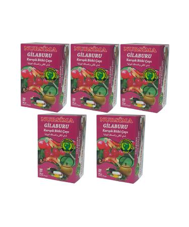 Nursima Gilaburu Mixed Herbal Tea 20 Filter Bags 5 Boxes