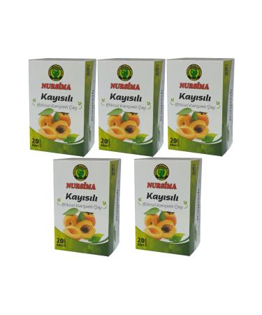 Nursima Apricot Herbal Mixed Tea 20 Filter Bags 5 Boxes