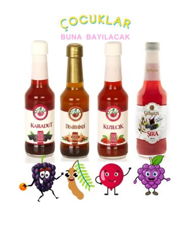 Dafa Tamarind-Black Mulberry-Cranberry-Grape Must- 250 ml glass bottles. Buy 4 pay 3