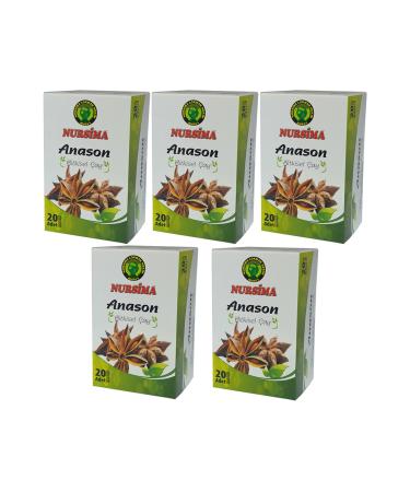 Nursima Anise Herbal Tea 20 Filter Bags 5 Boxes