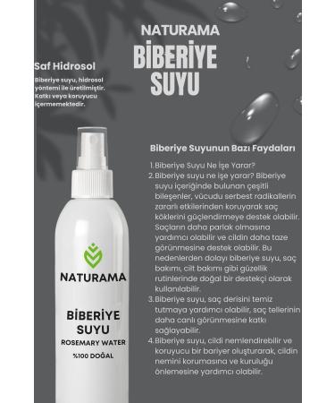 NATURAMA 100 ml Rosemary Water Anti-Loss and Fast Hair Growth Effective Pure Hair Tonic Hydrosol - Buy Online on GoSupps.com