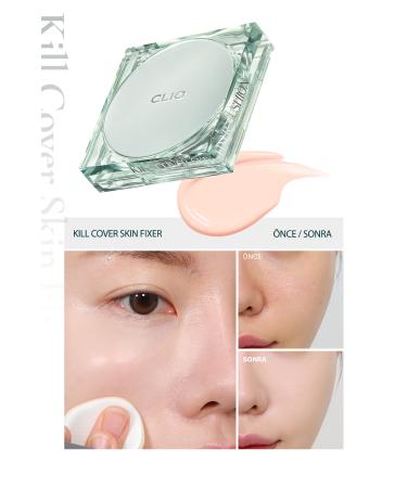 CLIO All Day Long Lasting Matte Cushion Foundation CLIO Kill Cover Skin Fixer Cushion (17C Fair) SPF50+ PA+++ - Buy Online on GoSupps.com