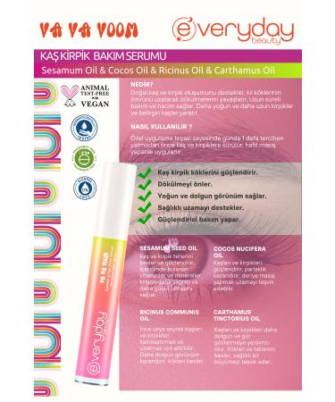 Everyday Beauty Va Va Voom Strengthening Nourishing Revitalizing Eyebrow Eyelash Serum 10 Ml X Set of 2 - Buy Online on GoSupps.com