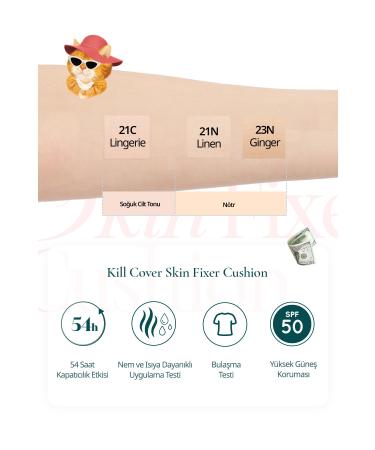 CLIO Special Design All Day Long Lasting Matte CLIO Kill Cover Skin Fixer Cushion 21C Lingerie Luxury Koshort - Buy Online on GoSupps.com