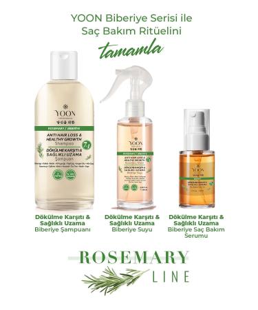 YOON Anti-Hair Loss Healthy Fast Hair Growth Helping 7 Active Rosemary Hair Care Water 200 ml - Buy Online on GoSupps.com
