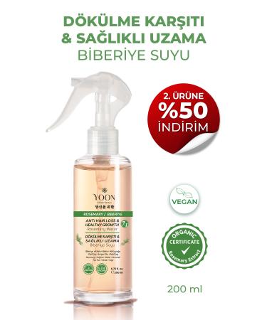 YOON Anti-Hair Loss Healthy Fast Hair Growth Helping 7 Active Rosemary Hair Care Water 200 ml