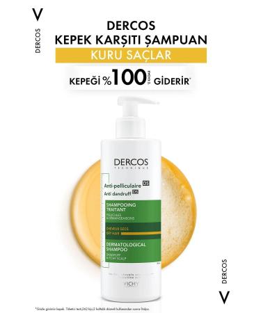 Vichy Dercos Anti-Dandruff Shampoo for Dry Hair Anti-Dandruff 390 ml 2 Pieces - Buy Online on GoSupps.com