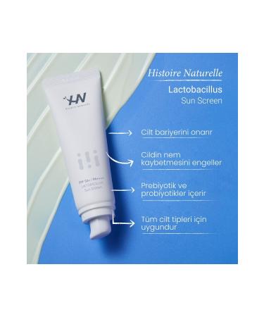 HISTOIRE NATURELLE Hn Lactobacillus Sunscreen 50 ml - Repairing Sun Cream with Prebiotics and Probiotics - Buy Online on GoSupps.com