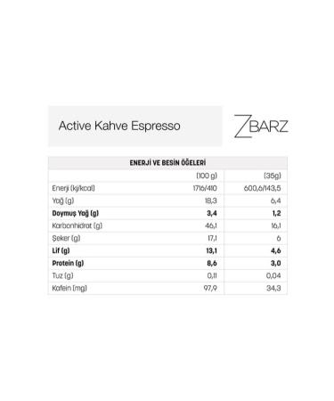 Zbarz Active Espresso Energy Bar 35 G 12 Pack - Buy Online on GoSupps.com