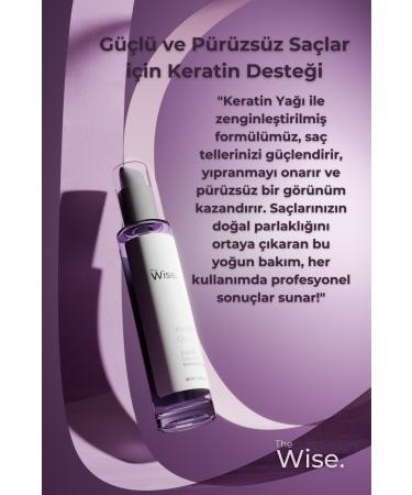 Wise Keratin Oil Serum Repair Moisturizer for Damaged Hair Preventing Split Ends Nourishing Hair Care - Buy Online on GoSupps.com