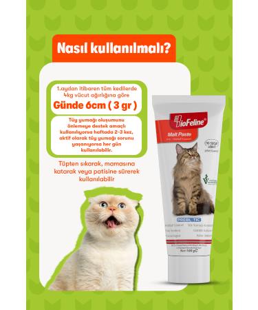 BioFeline Cat Malt Paste 100g | Anti-Hairball Prevention and Anti-Hairball for Cats | Digestive Support - Buy Online on GoSupps.com