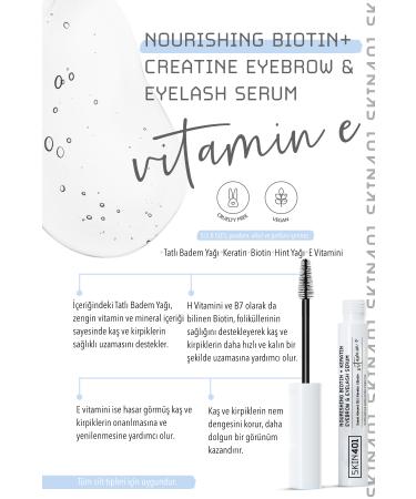 Skin401 Keratin & Biotin Plumping Nourishing Lengthening Eyebrow & Eyelash Serum 6.5ml - Buy Online on GoSupps.com