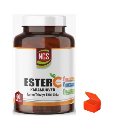 Ncs Ester Vitamin C 1000 Mg Black Elderberry 60 Tablets-Pill Box