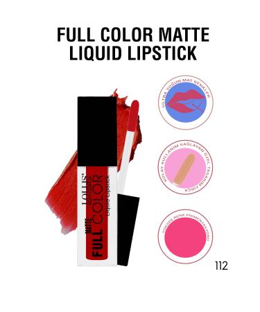 Lollis Matte Full Color Lipstick 112 / Matte Liquid Lipstick 112