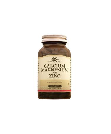 Solgar Calcium Magnesium Plus Zinc 100 Tablets (Calcium Magnesium Magnesium Plas Zinc)