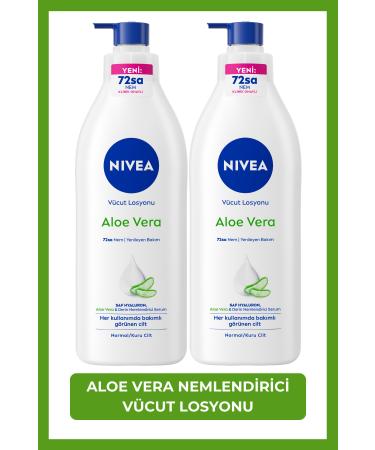 NIVEA Pure Dry Skin X2 Pieces Aloe Vera Deep Moisturizing Body Care Lotion 400mlBLK WW94