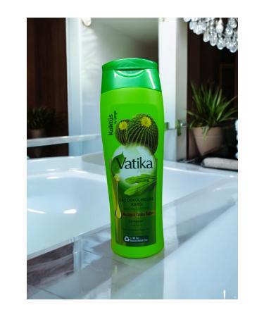 Vatika Naturals Cactus & Gergir Essence Shampoo 400ml - Herbal Formula Against Hair Loss