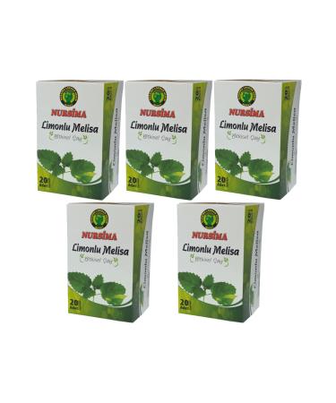 Nursima Lemon Balm Herbal Tea 20 Filter Bags 5 Boxes