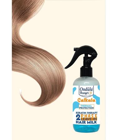 Ondula Milk Therapy Keratin | Shine Effect | Heat Protection Dual Phase Blow Dry Water-250 ml - Buy Online on GoSupps.com