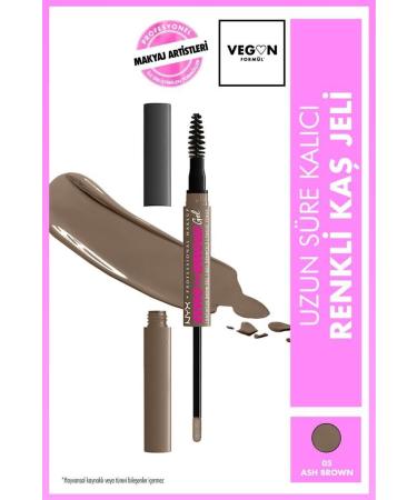 NYX Professional Makeup Zero to Brow Long-Lasting Eyebrow Gel - Ash Brown