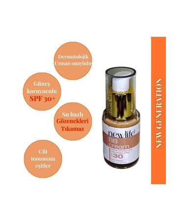 New Life Miracle BB Cream Natural Concealer and Moisturizer Evens Skin Tone Spf 30 (NEW GENERATION) 30ml - Buy Online on GoSupps.com