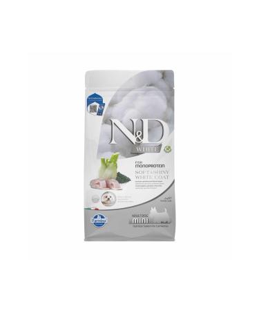 N & D White Mono Protein Fish White Color Small Breed Adult Dog Food 2kg