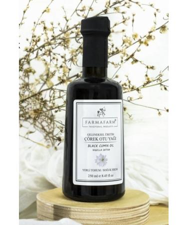 Farmafarm Cold Pressed Black Cumin Oil - 250ml | Local Product Heirloom Seed Traditional Production Vegetable Oil - Buy Online on GoSupps.com