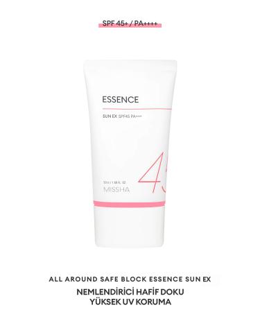 Missha Brightening Moisturizing Sunscreen All Around Safe Block Essence Sun EX SPF45/PA+++ 50ml