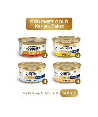 Gourmet Gold Mixed Chopped Canned Adult Cat Wet Food 24 X 85 G