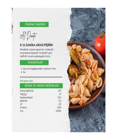 Arden Pasta Mussel Pasta 500 gr x 20 (10 kg) - Buy Online on GoSupps.com