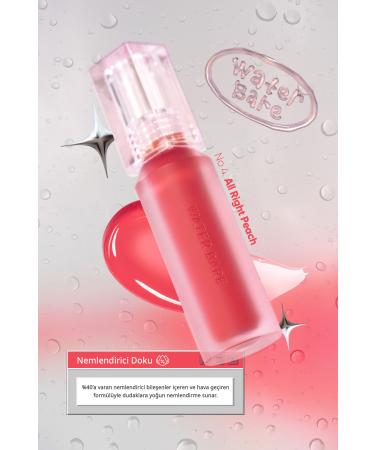 PERIPERA Natural Tones Long-Lasting Shiny Tint PERIPERA Water Bare Tint (04 All Right Peach) - Buy Online on GoSupps.com