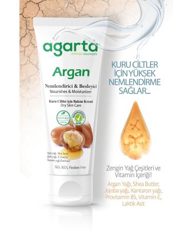 Agarta Natural Face and Hand Nourishing Argan Oil Skin Care Cream 75 ml - Buy Online on GoSupps.com