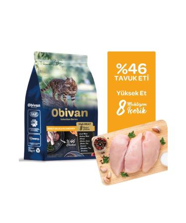 obivan Selection Delicate Low Grain Chicken Adult Cat Food 1 Kg