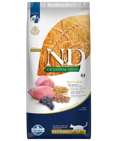 N & D ND Ancestral Grain Low Grain Lamb & Blueberry Sterilized Cat Food 10kg