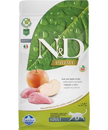 N & D ND Prime Grain Free Wild Boar & Apple Adult Cat Food 1.5kg