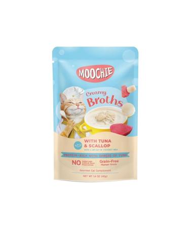 MOOCHIE Kitten Tuna & Scallop Cream Broth 40g Bag Delicious and Nutritious Cat Food
