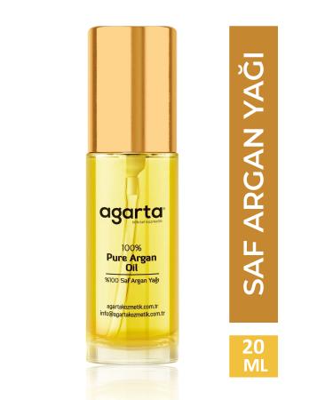 Agarta Organic Cold Pressed 0 Argan Oil - Hair and Body Repair Care Oil 20 ml