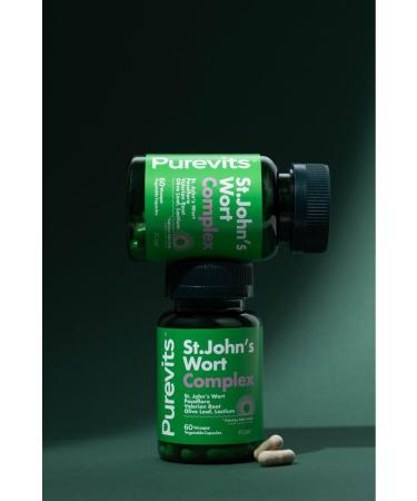 Purevits St. John's Wort - St. John's Wort & Passiflora - 60 Vegan Capsules - Buy Online on GoSupps.com