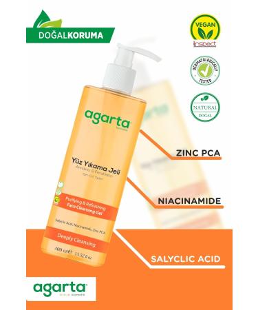 Agarta Natural Purifying and Refreshing Face Wash Gel-400 Ml-Suitable for All Skin Types - Buy Online on GoSupps.com