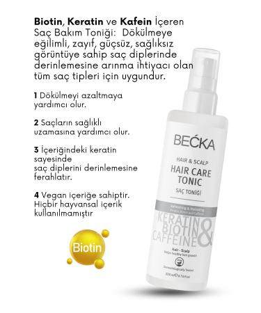 BE KA 2-Piece Set Hair Tonic Biotin Keratin and Caffeine Anti-hair Loss and Fast Hair Growth Effective 200 ml - Buy Online on GoSupps.com