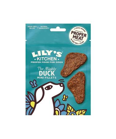 Lily's Kitchen Mini Jerky Grain Free Dog Treats (70g) - Natural Duck Fillet Delicious and Healthy