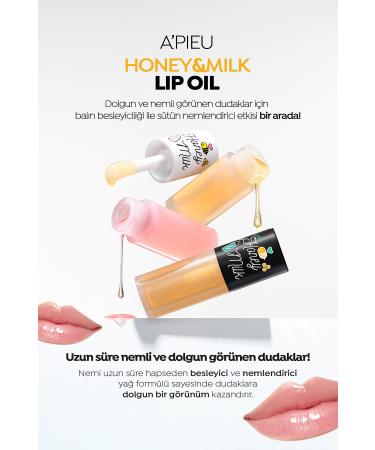 Missha Honey and Milk Nourishing Mint Flavored Lip Care Oil A'PIEU Honey&Milk Lip Oil Light (Mint) - Buy Online on GoSupps.com