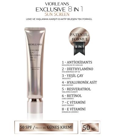 viorleans laboratoires Anti-Aging 8 Active Ingredients Single Formula 50 Spf/Pa++++ GEL Sunscreen